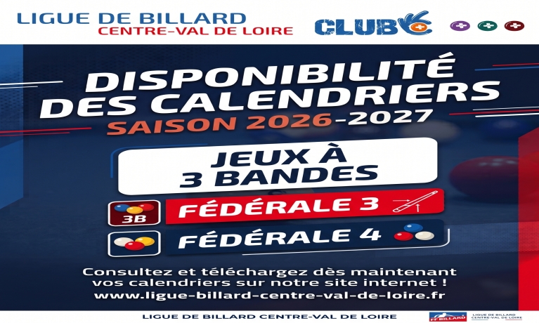 Calendriers 3 Bandes F3-F4