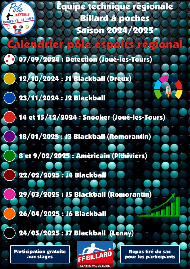 ETR LBCVL Affiche Pole Espoirs Calendrier 2024 2025