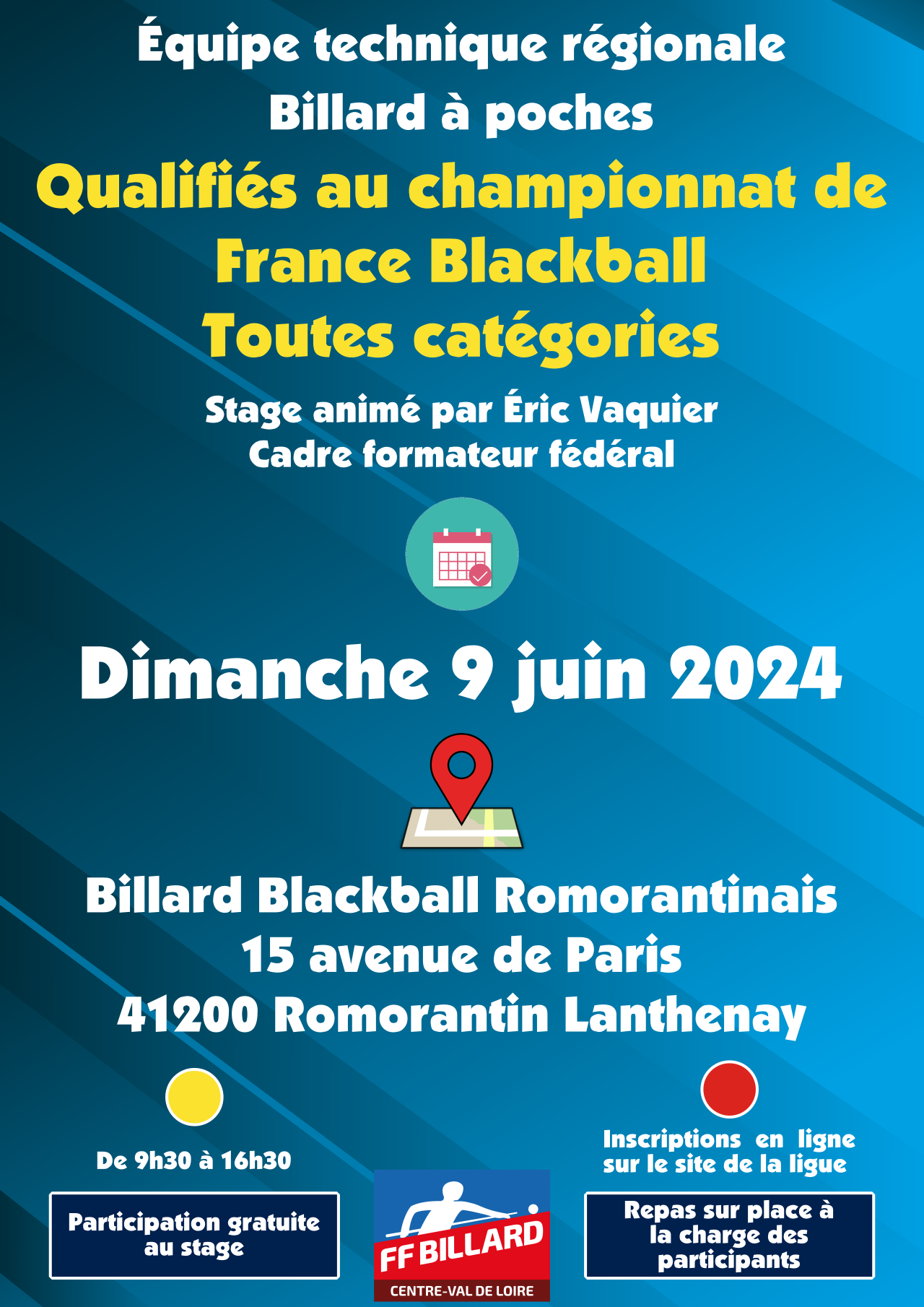 ETR LBCVL Affiche Stage Qualifies CdF Blackball Romorantin